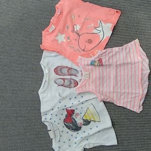 BUNDLE of 3-6  month Zara summer t-shirt/tank top bundle